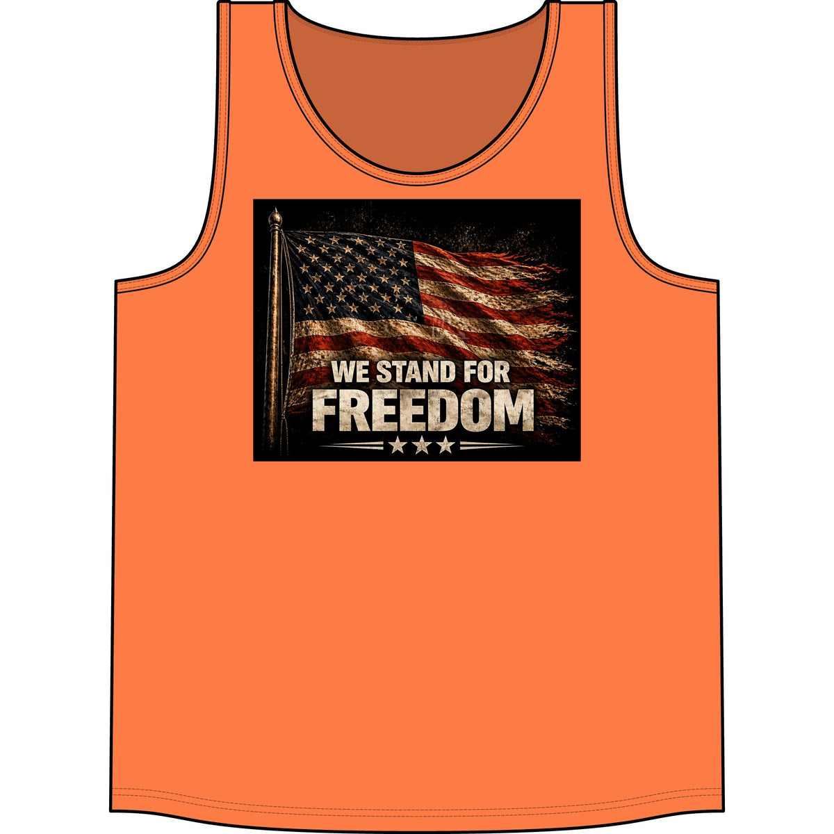 We Stand for Freedom Tank Top — Patriotic American Flag Muscle Tee