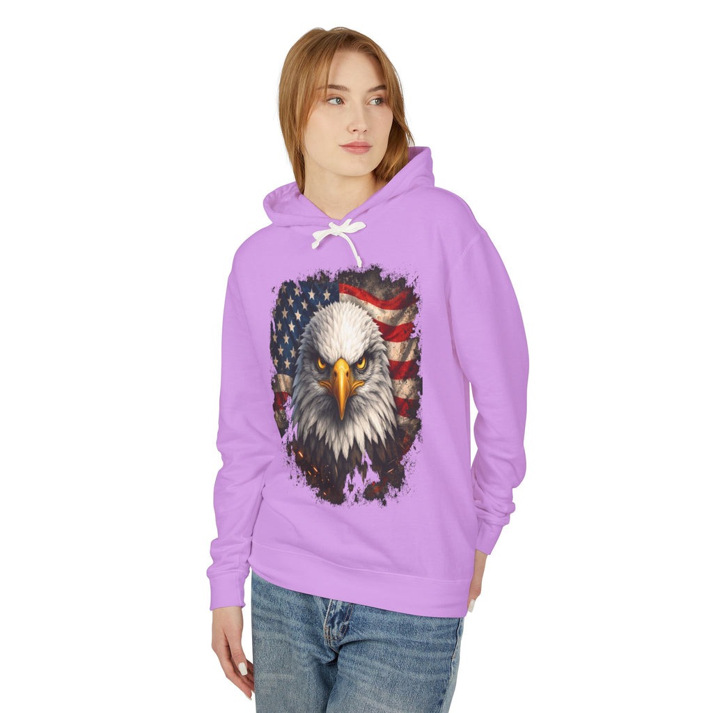American Bald Eagle Hoodie — Patriotic Flag Graphic Sweatshirt
