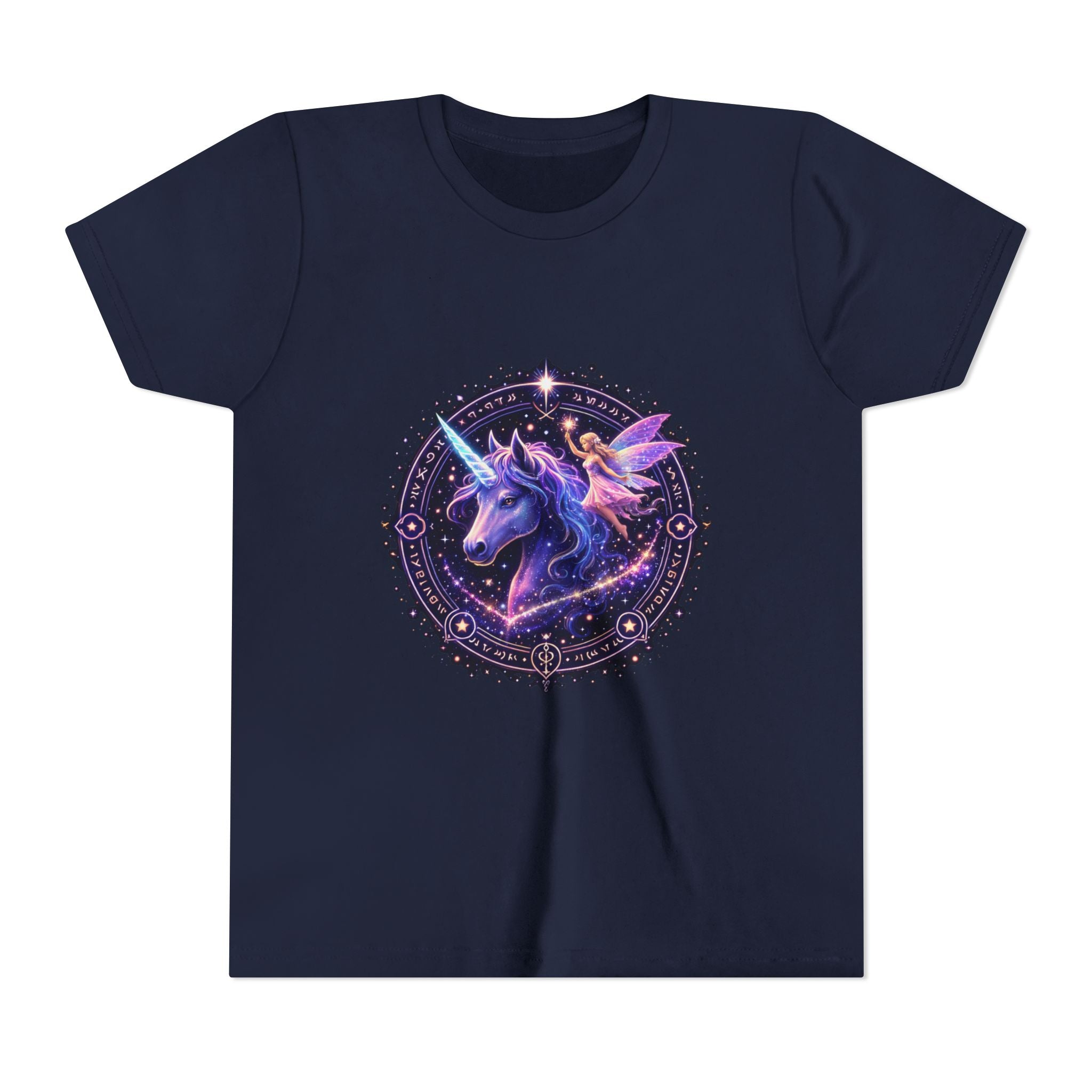 Youth Unicorn Tee — Magical Purple Galaxy Unicorn Graphic Shirt