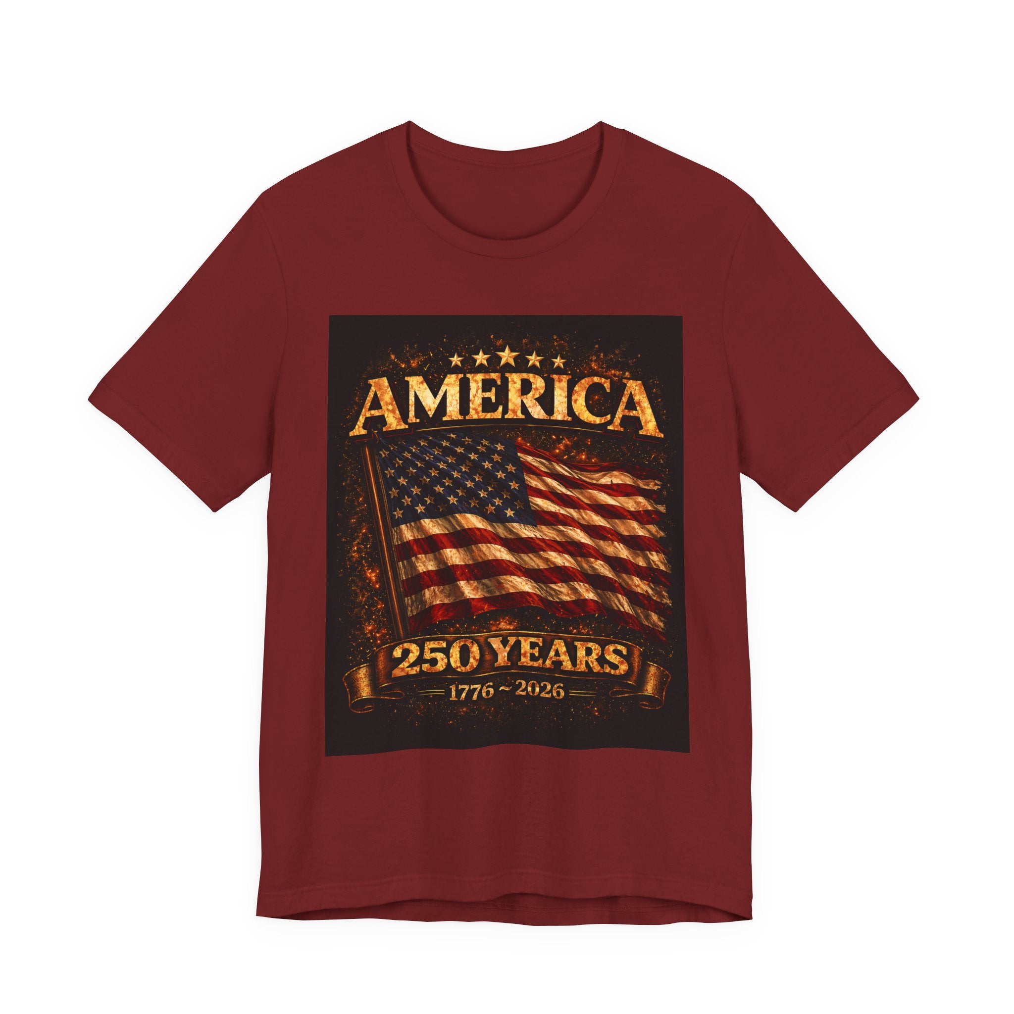 America 250 Years Flag T-Shirt — 1776–2026 Patriotic Tee