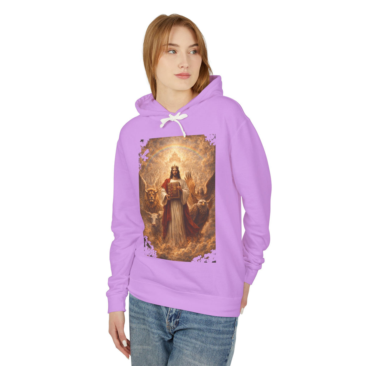 Revelation 5-10 Jesus Christ Illustration Hoodie — Religious Faith Graphic Hoodie