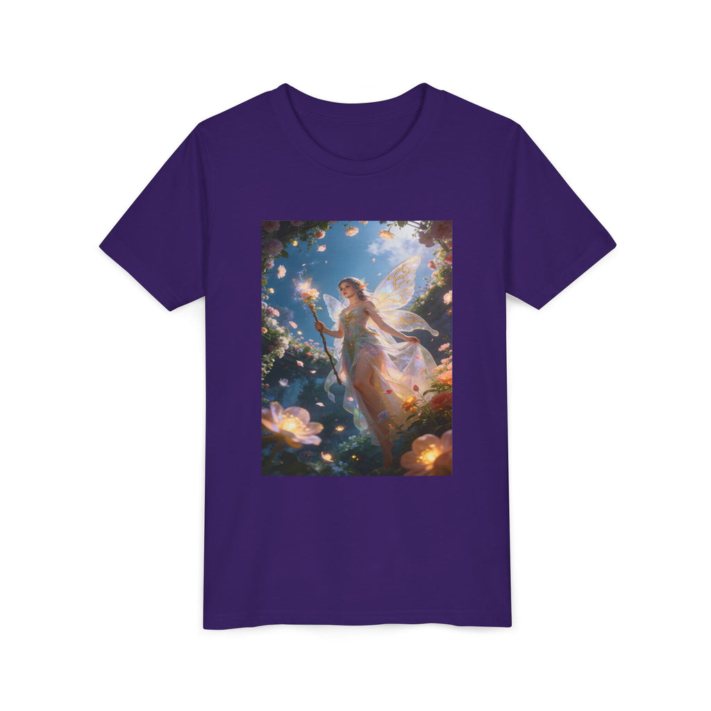 Fairy Glow Youth Tee — Enchanted Forest Fairy Graphic T-Shirt