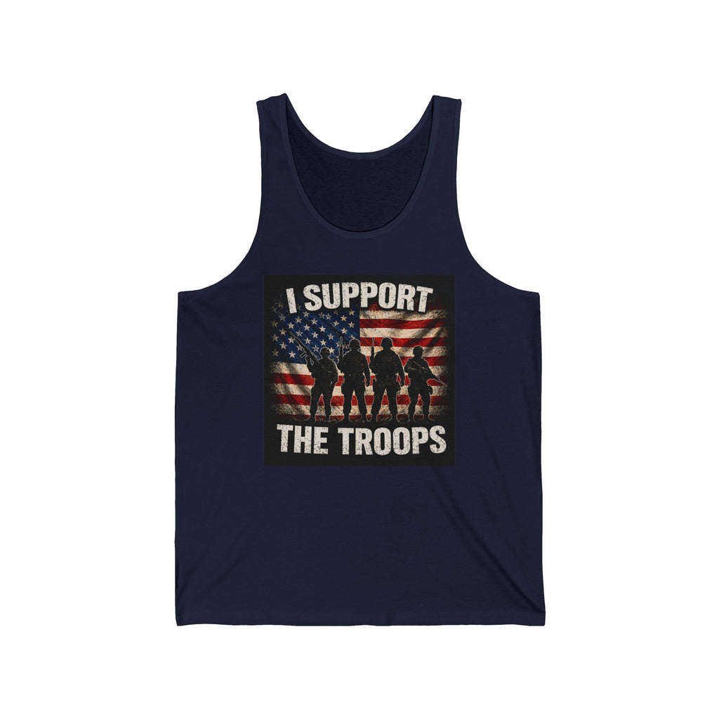 I Support The Troops Tank Top — Patriotic American Flag Military Support Tank