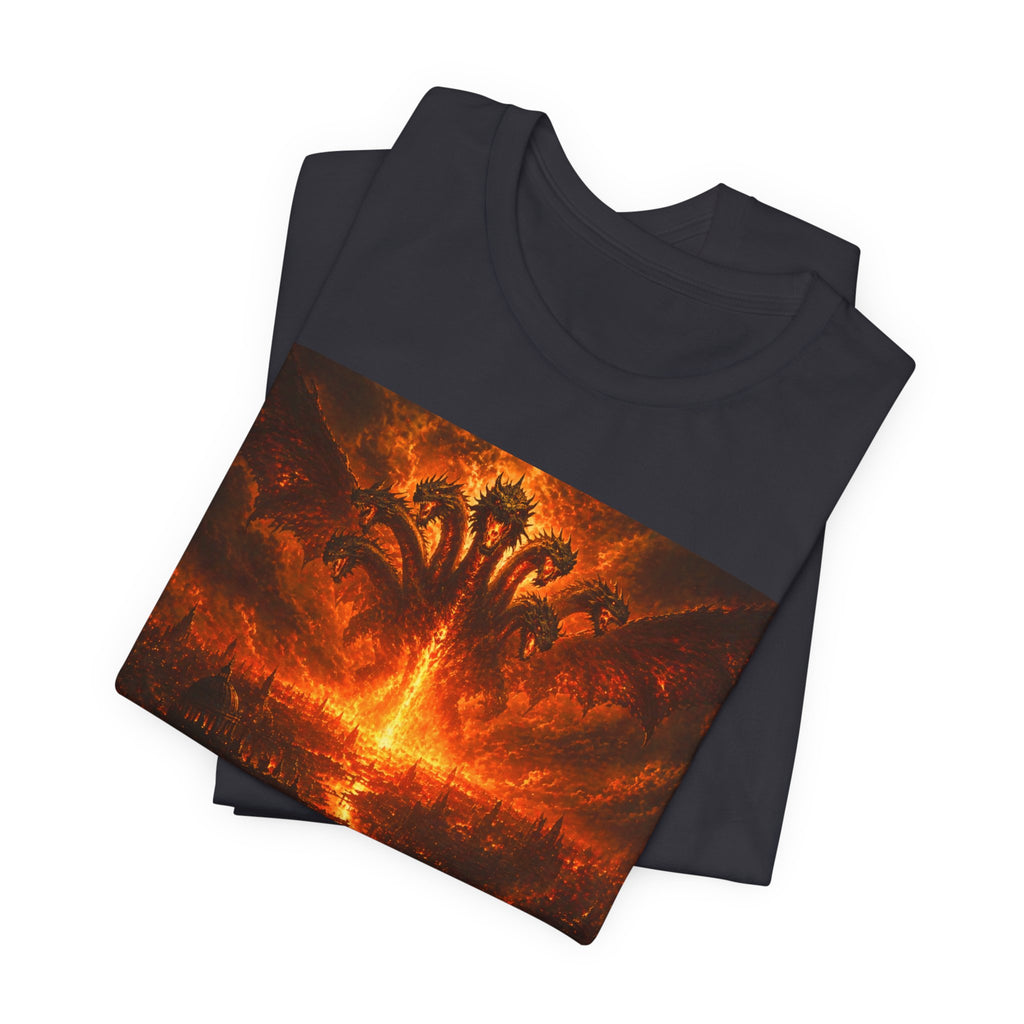 The seven headed dragon from the end of times T‑Shirt — Dark Graphic Tee
