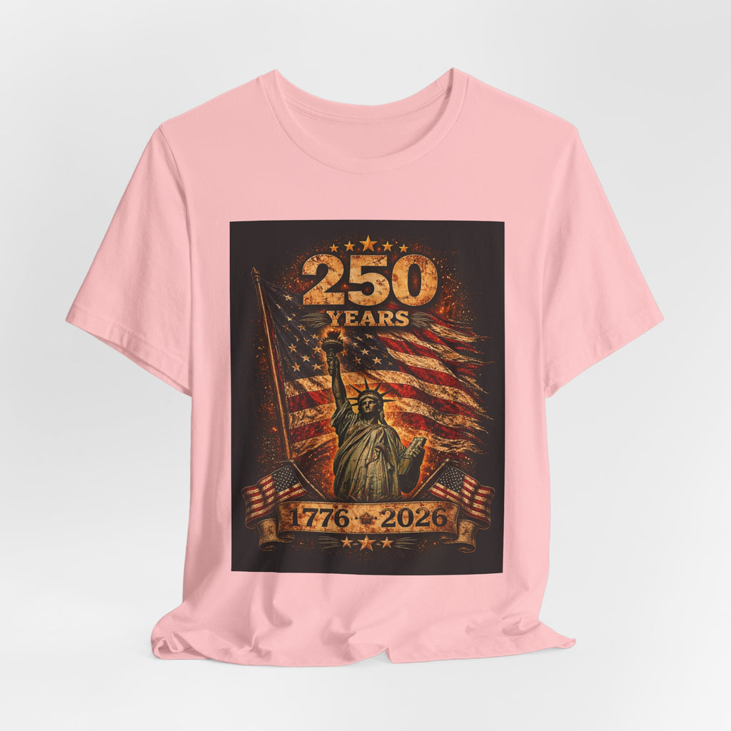 250 Years USA Liberty T-Shirt – 1776-2026 American Flag & Statue of Liberty Tee
