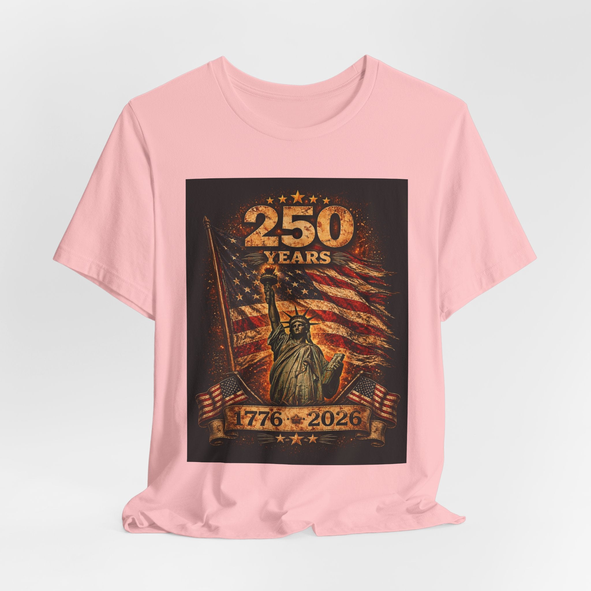 250 Years USA Liberty T-Shirt – 1776-2026 American Flag & Statue of Liberty Tee