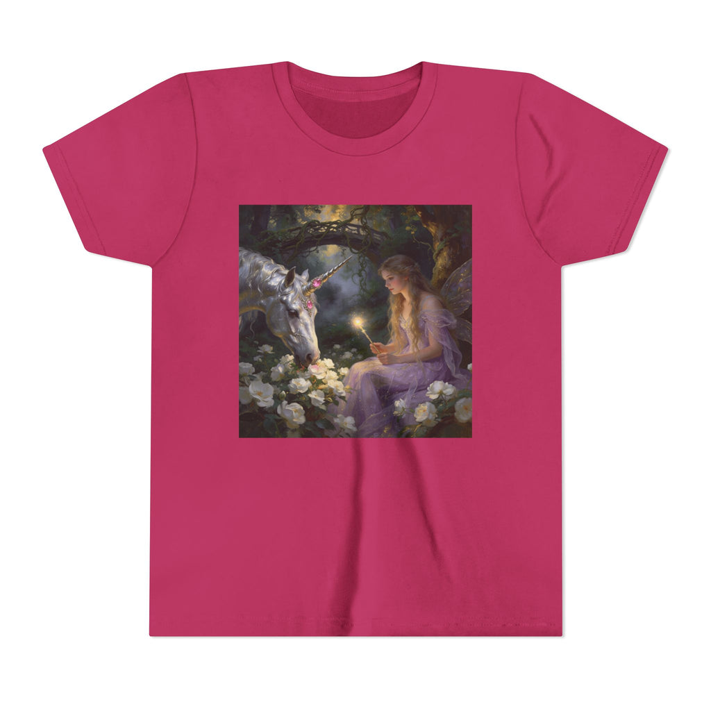 Magical Unicorn & Girl Youth Tee – Fantasy Kids Shirt
