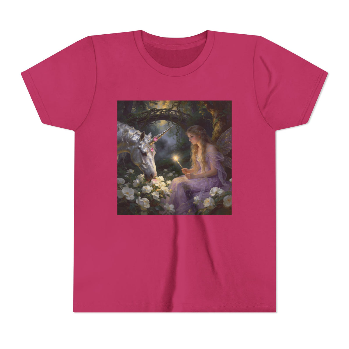 Magical Unicorn & Girl Youth Tee – Fantasy Kids Shirt