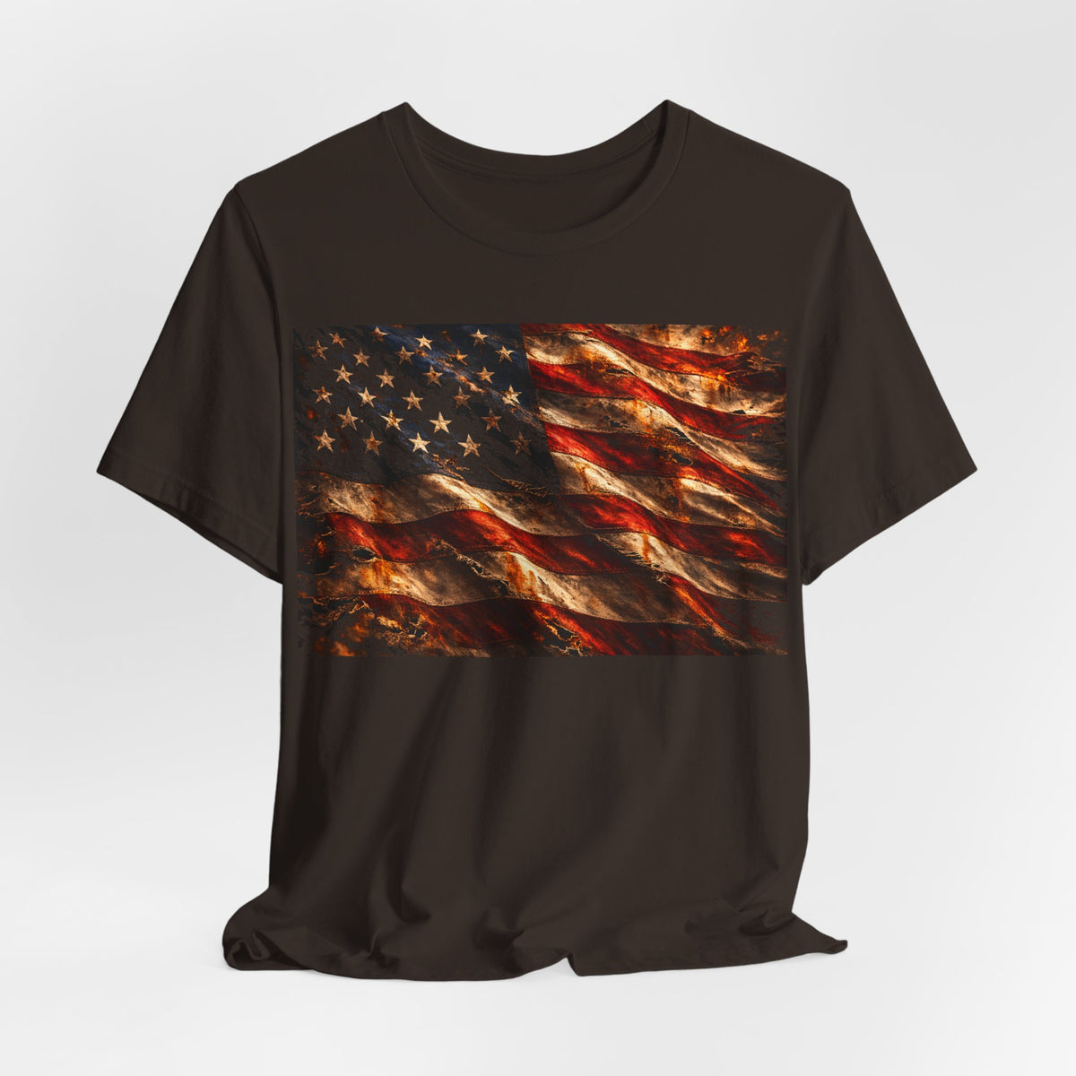 American Flag T-Shirt — Vintage Distressed Stars & Stripes Tee