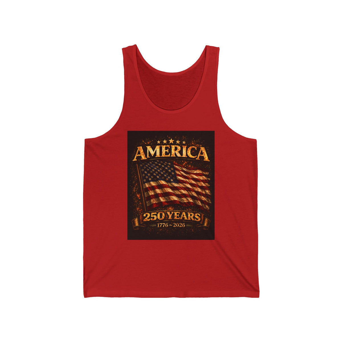 America 250 Years Flag Tank Top — 1776–2026 Patriotic Fourth of July Tank