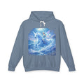Fantasy Unicorn Hoodie — Mermaid Riding a Sea Unicorn Graphic Sweatshirt