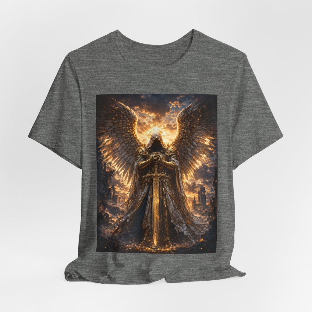 Angel Guardian T-Shirt — Golden Warrior Wings Graphic Tee