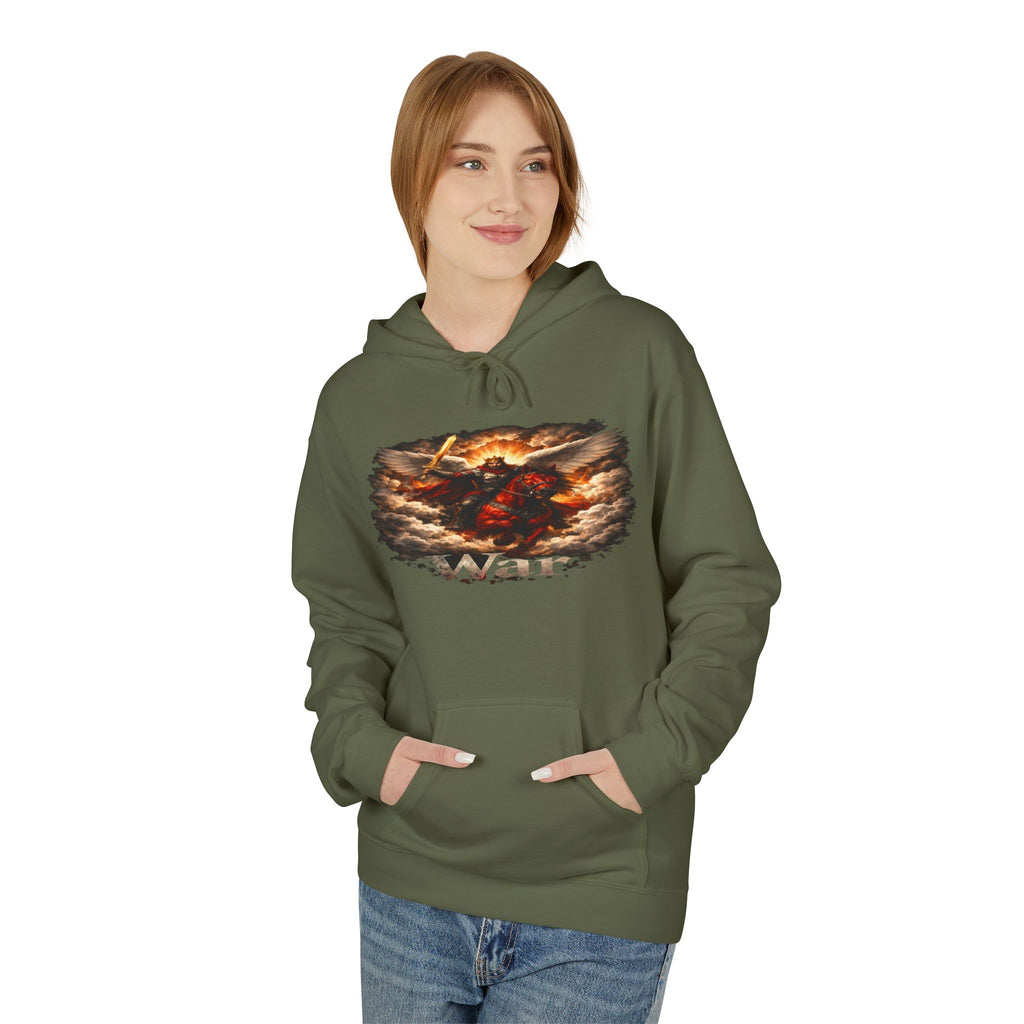 The red horse from Revelation 6:3-4 the horseman of war the second seal opened by the Lamb if God- Graphic Pullover