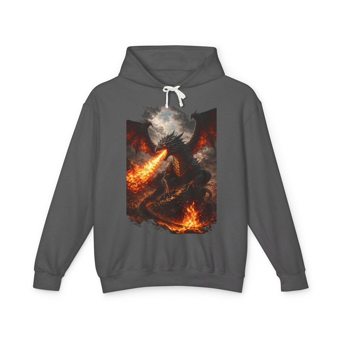 Dragon Fire Hoodie – Mythical Fire-Breathing Dragon Graphic Hoodie