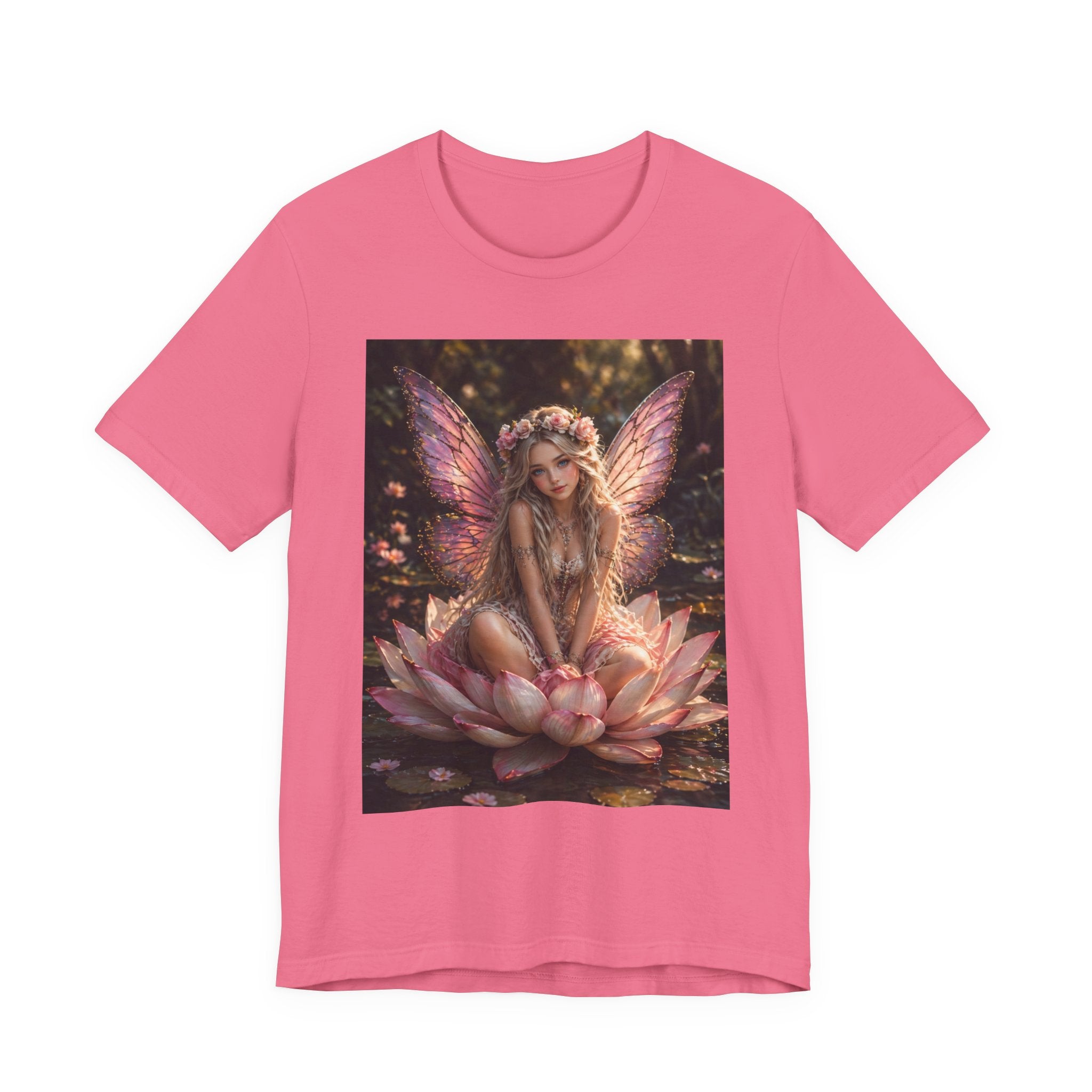 Fairy Lotus T-Shirt — Enchanted Winged Fairy Graphic Tee