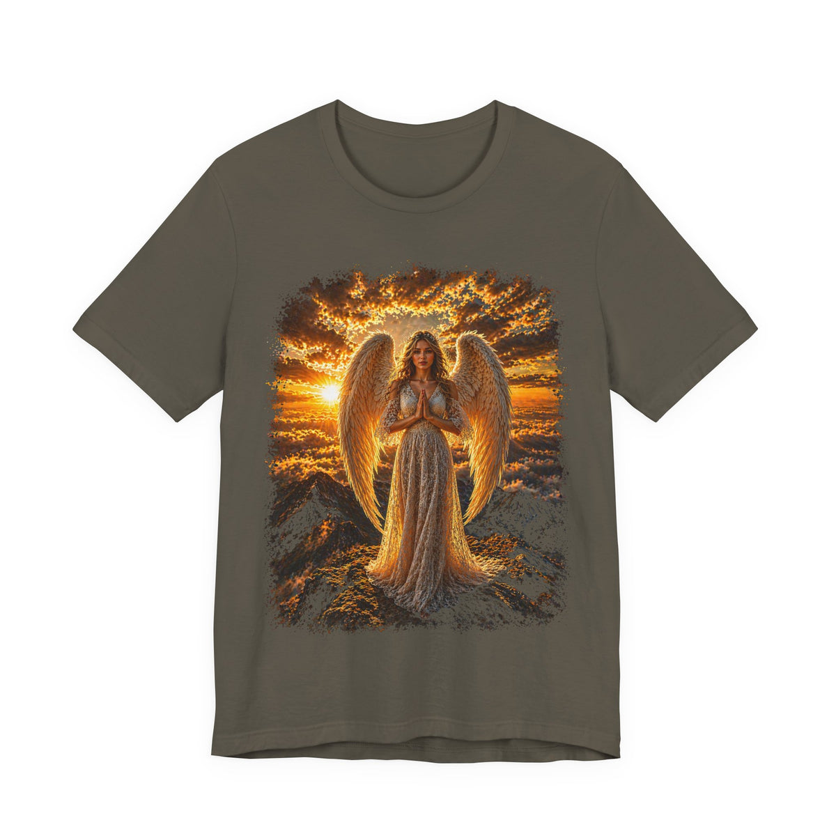 Angel Sunset Tee — Spiritual Guardian Wings T-Shirt