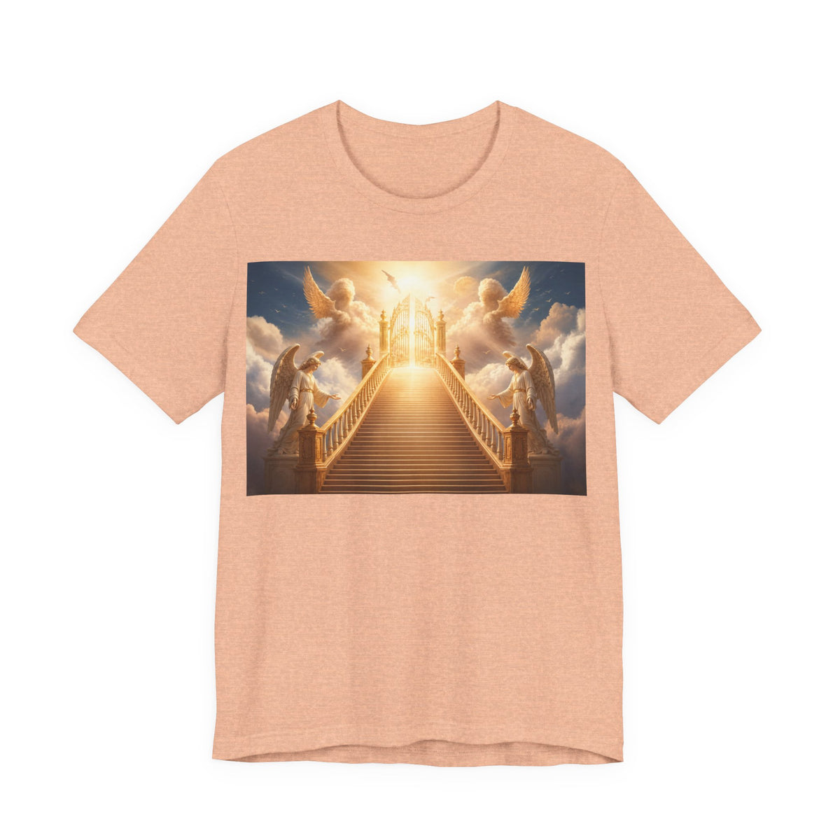 Heavenly Stairway T‑Shirt — Golden Gates Angelic Design