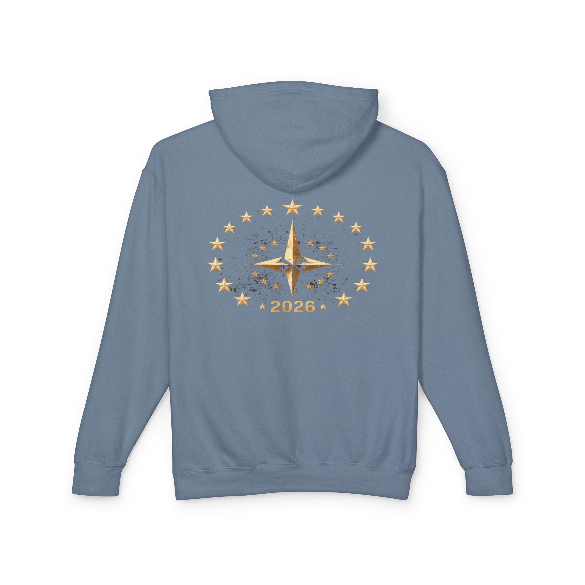 United By The Stars Eagle Flag Hoodie — "Stronger Together" Patriotic Military Veteran Pullover