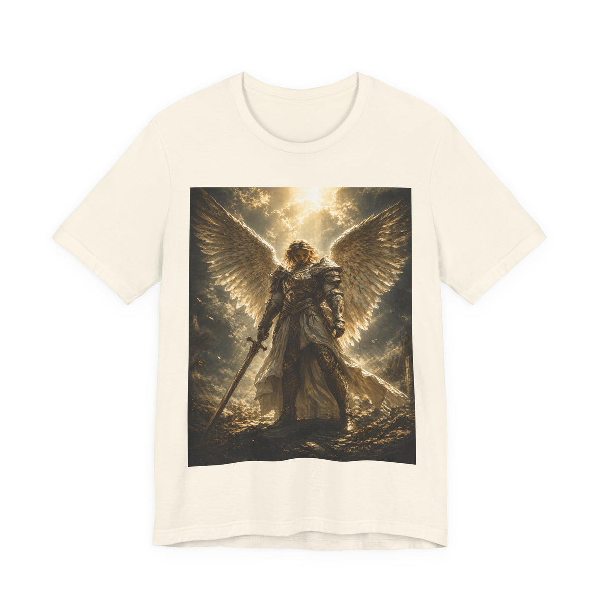 Angel Warrior Graphic Tee — Celestial Armor Archangel T-Shirt