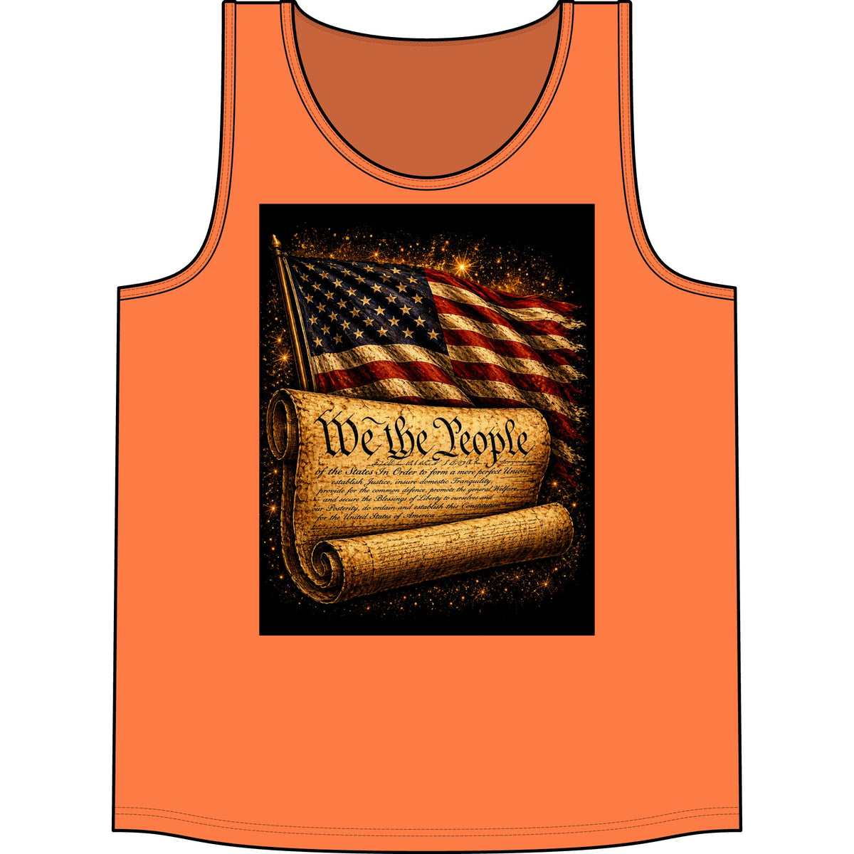 Patriotic "We the People" Tank Top — American Flag Constitution Graphic