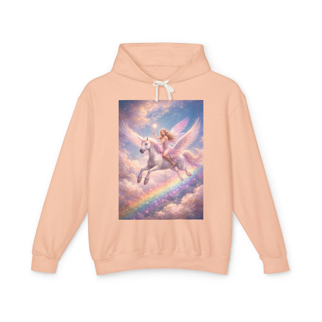 Pegasus & Fairy Rainbow Hoodie — Whimsical Unicorn Fantasy Pullover