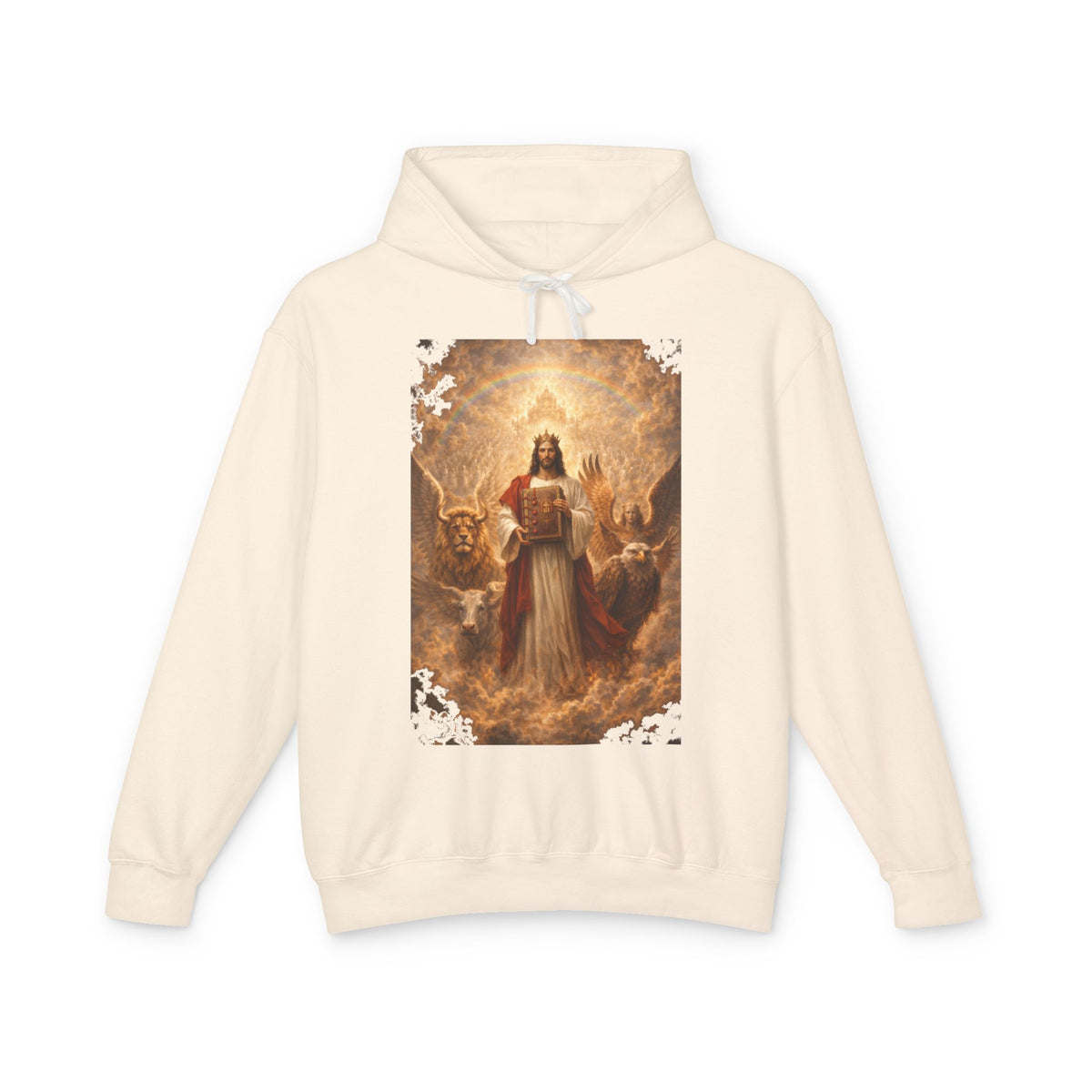 Revelation 5-10 Jesus Christ Illustration Hoodie — Religious Faith Graphic Hoodie