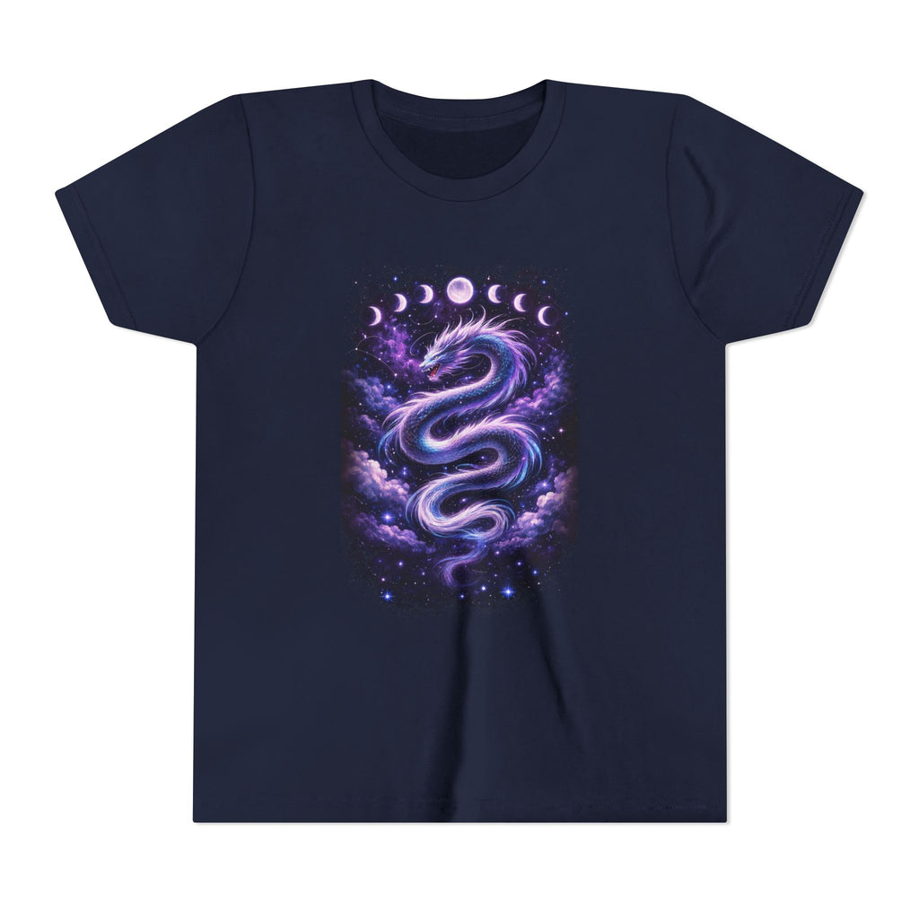 Youth Tee — Celestial Serpent Moon Phases Graphic
