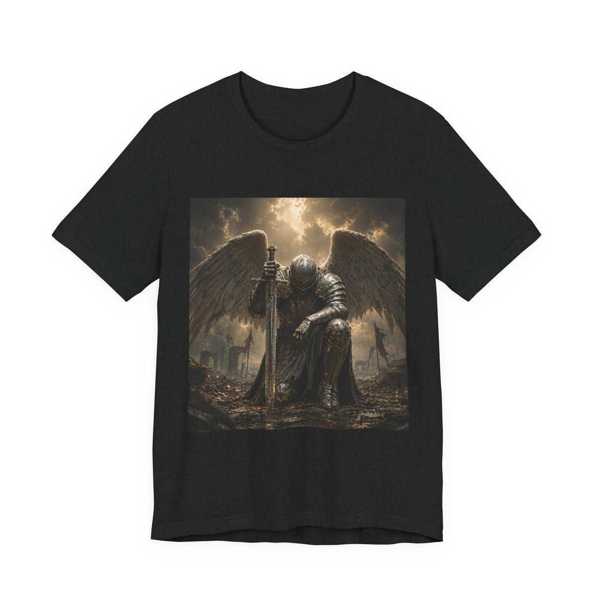 Angel Knight T-Shirt — Gothic Dark  Armor Tee