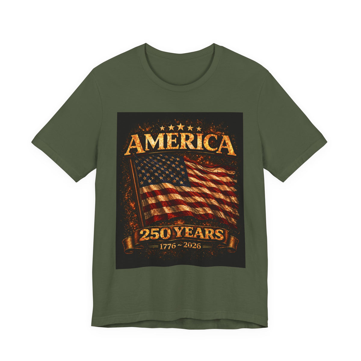 America 250 Years Flag T-Shirt — 1776–2026 Patriotic Tee