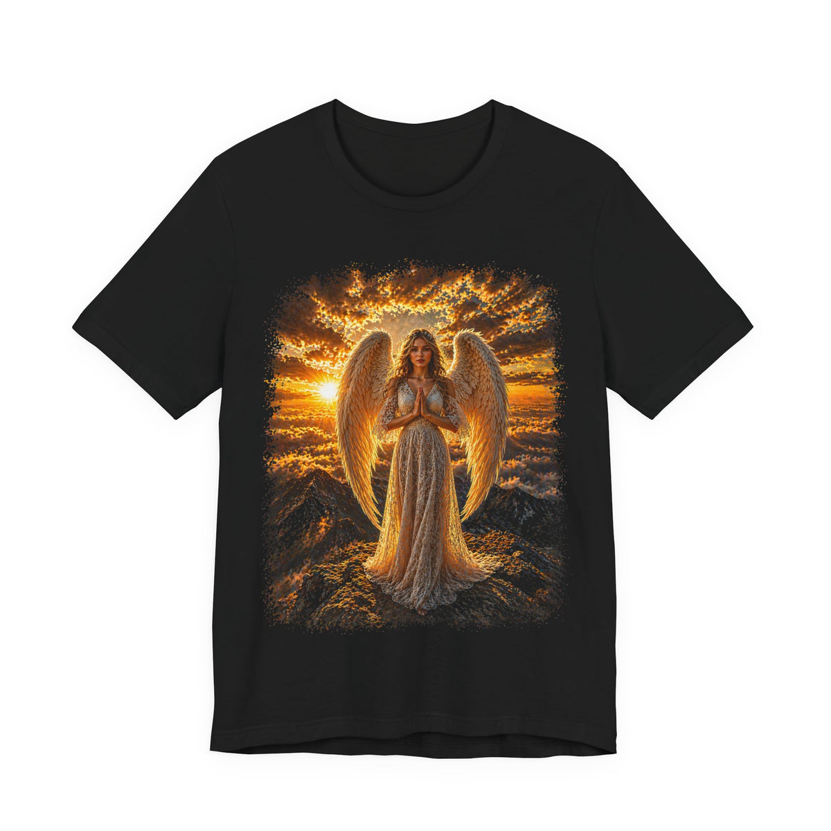 Angel Sunset Tee — Spiritual Guardian Wings T-Shirt