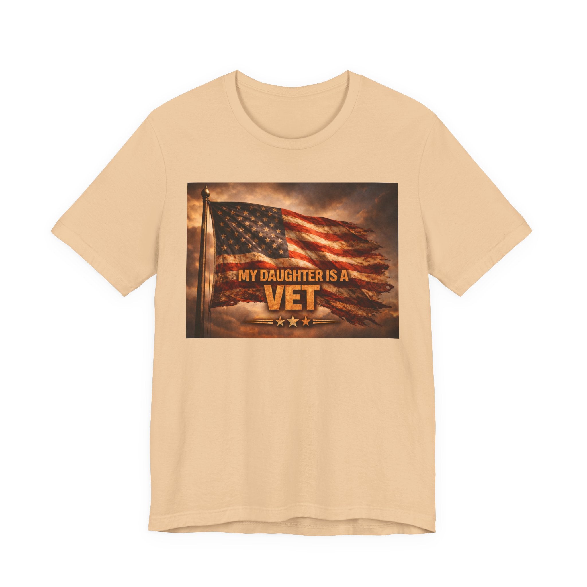 My Daughter Is A Vet T-Shirt — American Flag Military Pride Tee
