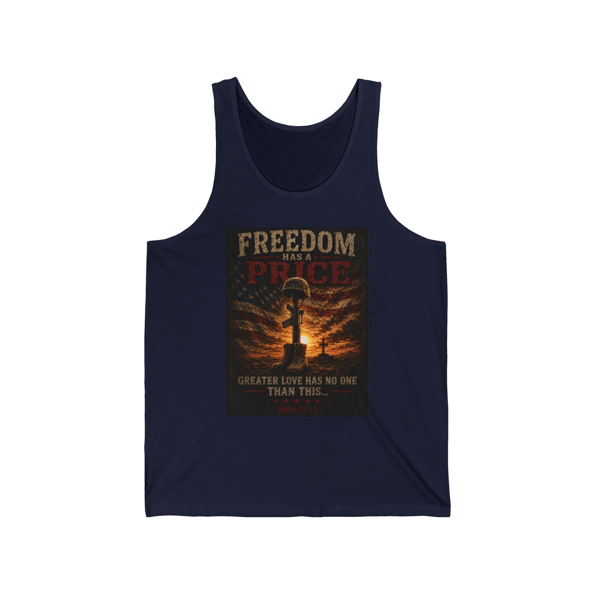Freedom & Peace Military Memorial Tank Top – "Greater Love" Tribute