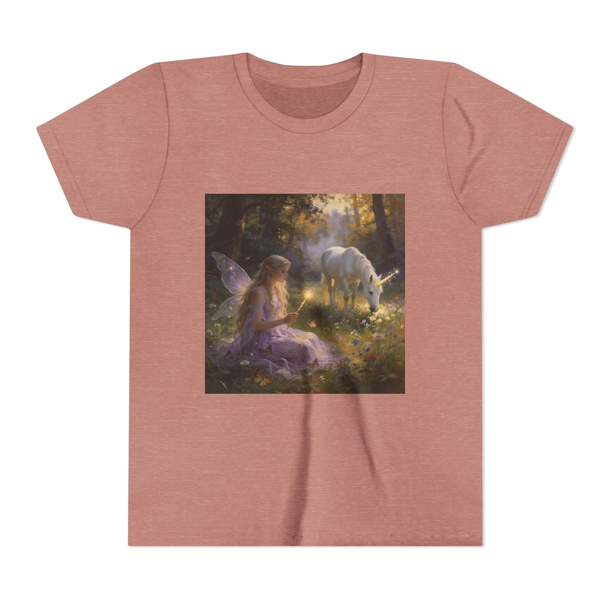 Youth Tee — Fairy and Unicorn Enchanted Forest Design