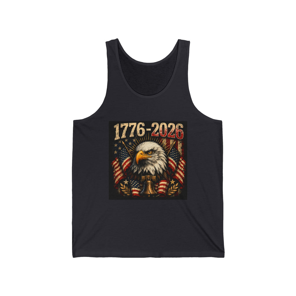 Patriotic Eagle Tank Top - 1776-2026 American Flag Independence Day Shirt