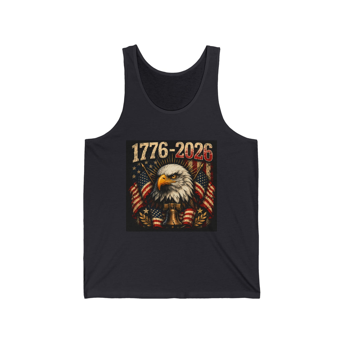 Patriotic Eagle Tank Top - 1776-2026 American Flag Independence Day Shirt