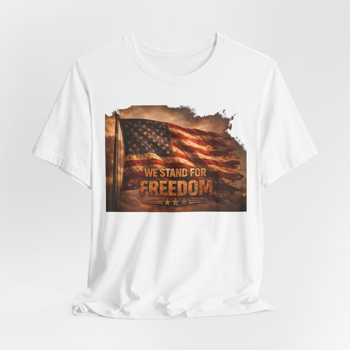 Freedom Flag Tee — "We Stand for Freedom" Patriotic T‑Shirt