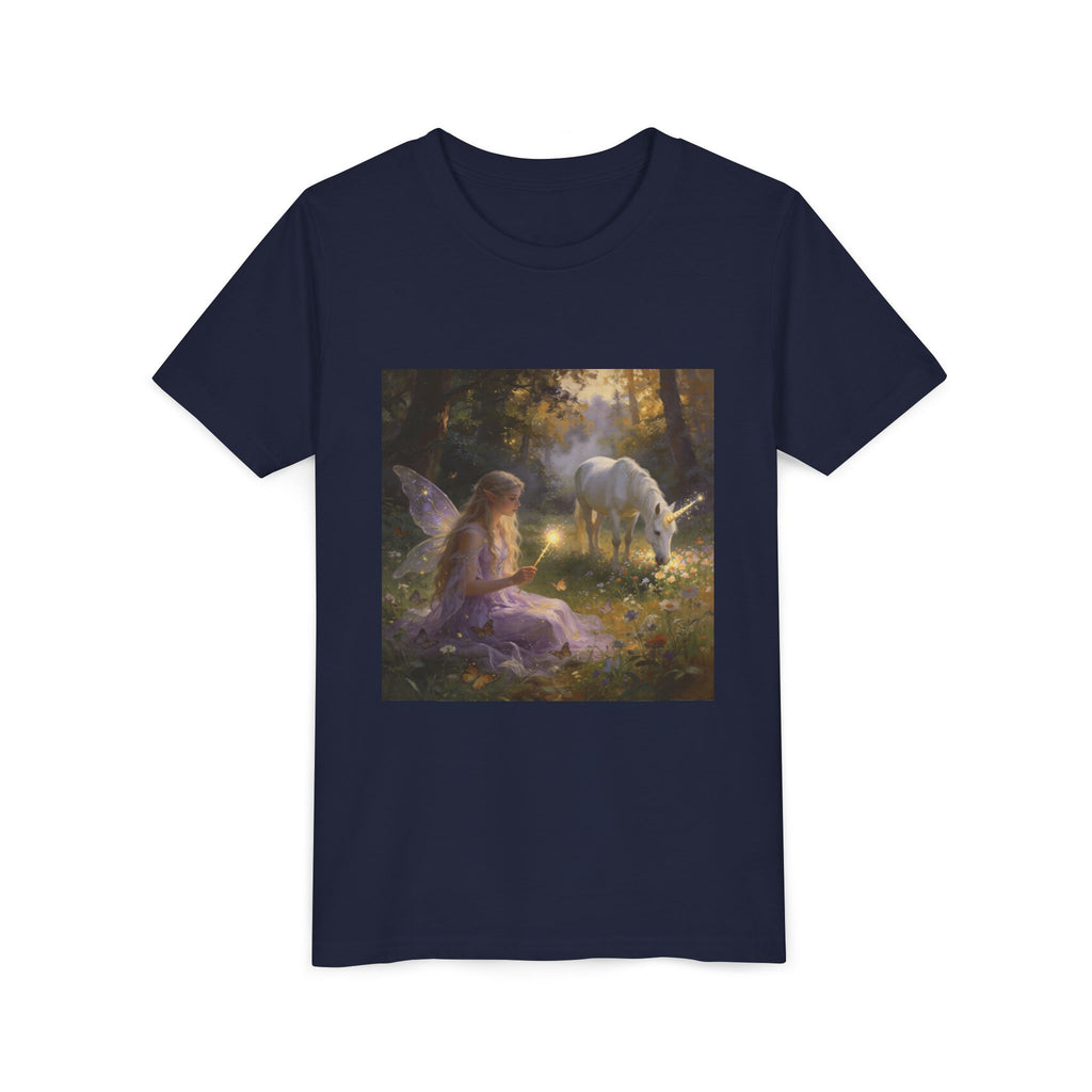 Youth Tee — Fairy and Unicorn Enchanted Forest Design