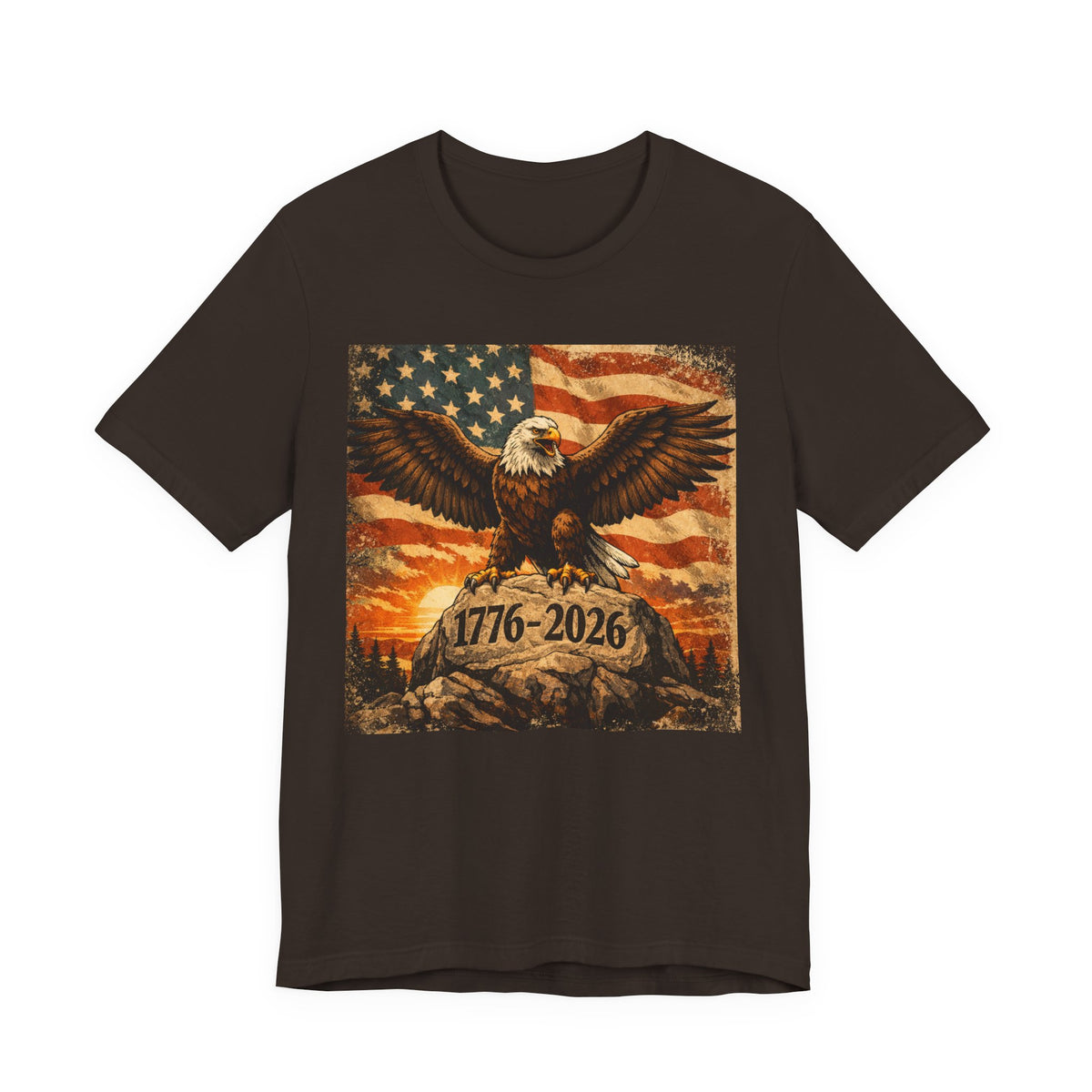 Patriotic Eagle Tee — 1776-2026 American Flag Graphic T-Shirt