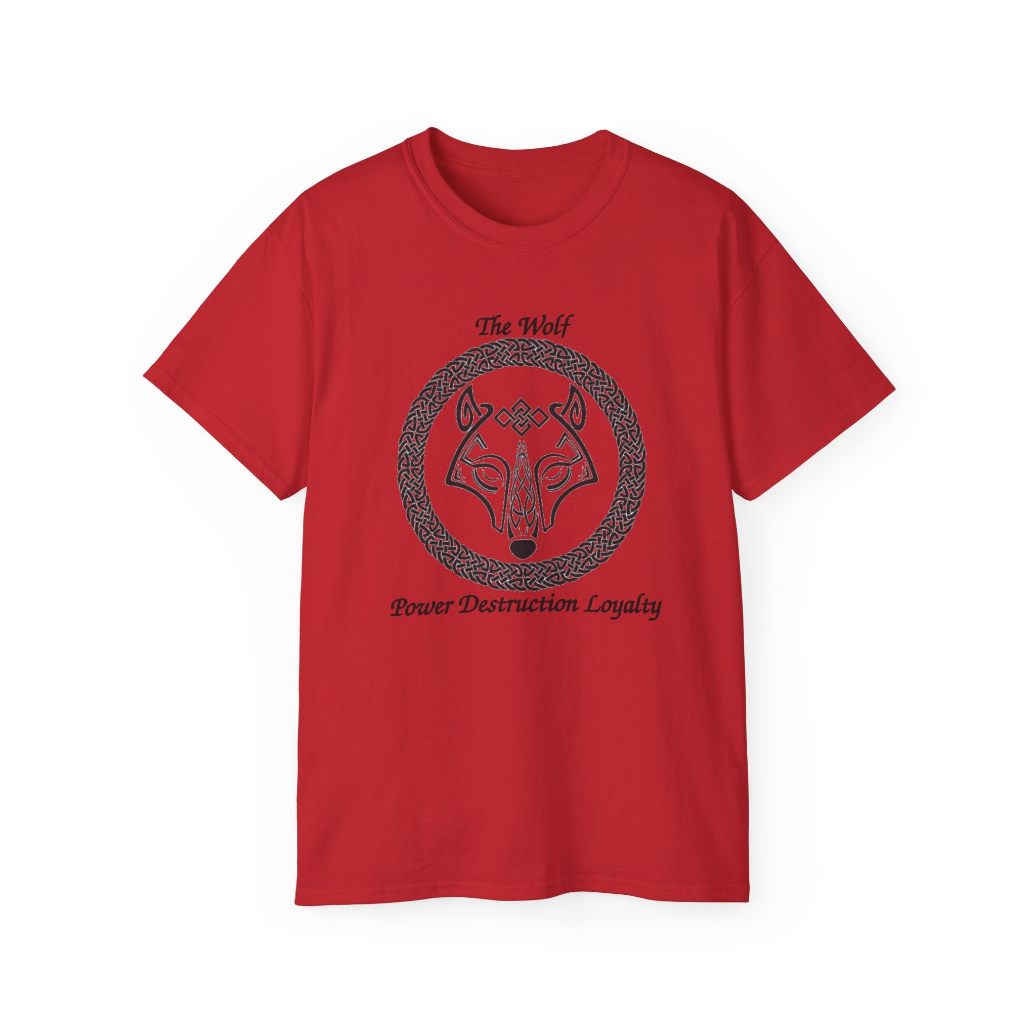 Cotton Wolf Emblem T-Shirt — "The Wolf" Power, Destruction & Loyalty Graphic Tee