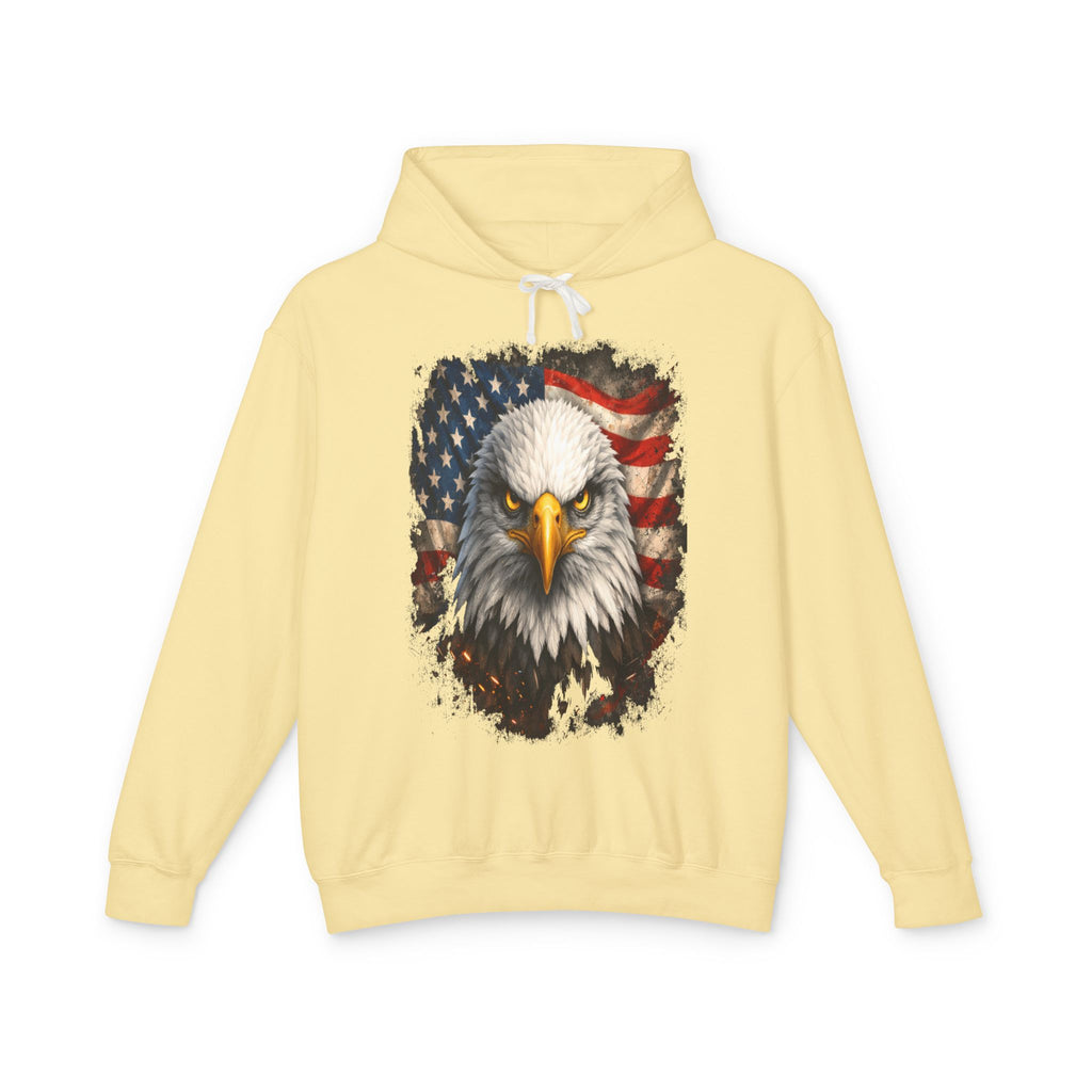American Bald Eagle Hoodie — Patriotic Flag Graphic Sweatshirt