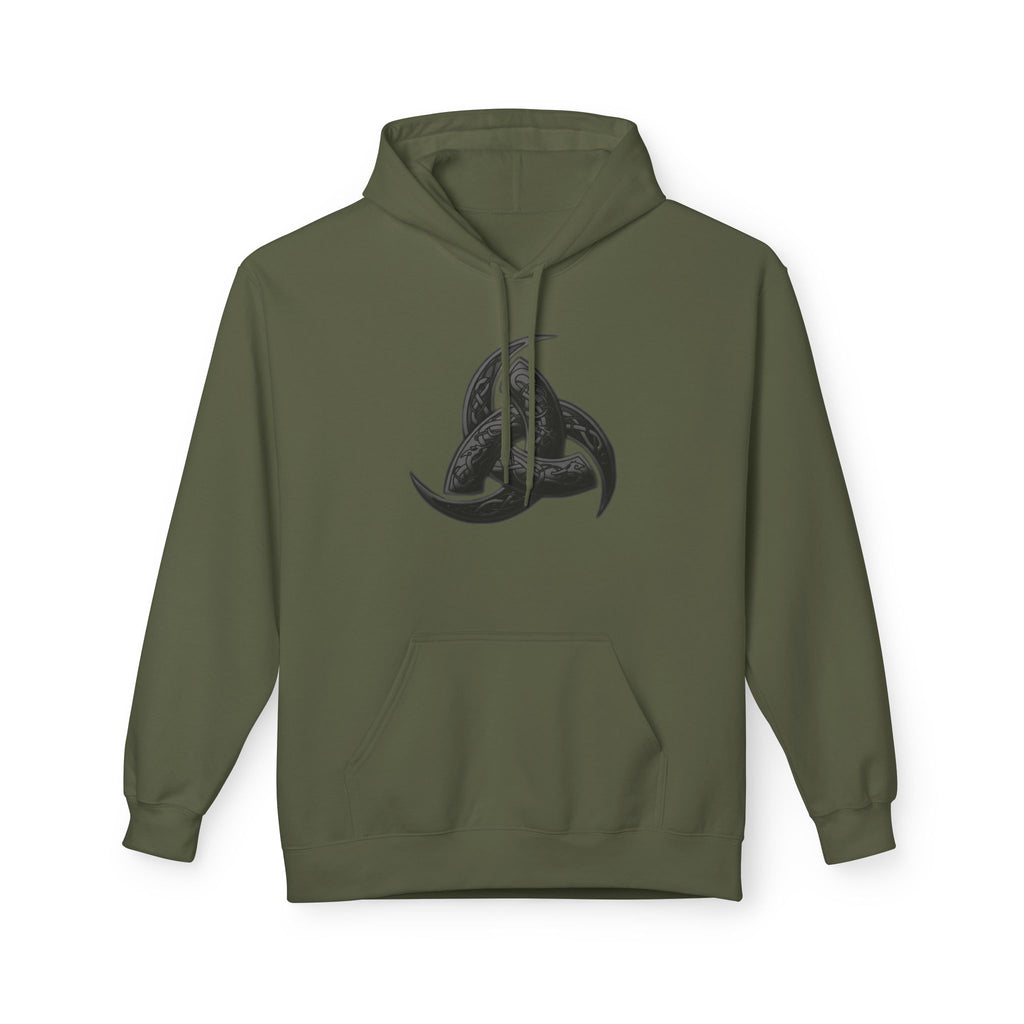 The Triple Horn of Odin is a Viking symbol  Fleece Hoodie