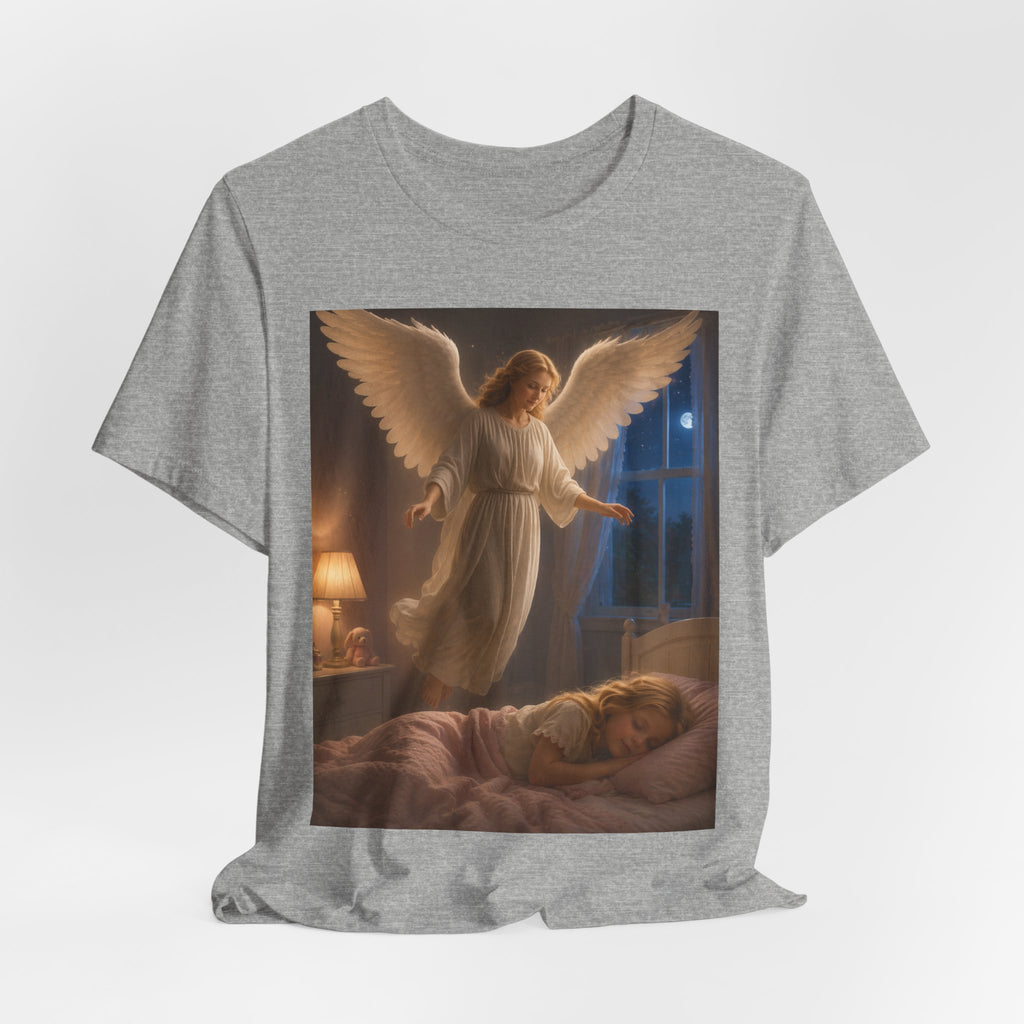 Guardian Angel T‑Shirt — Peaceful Night Prayer Tee for Kids & Parents