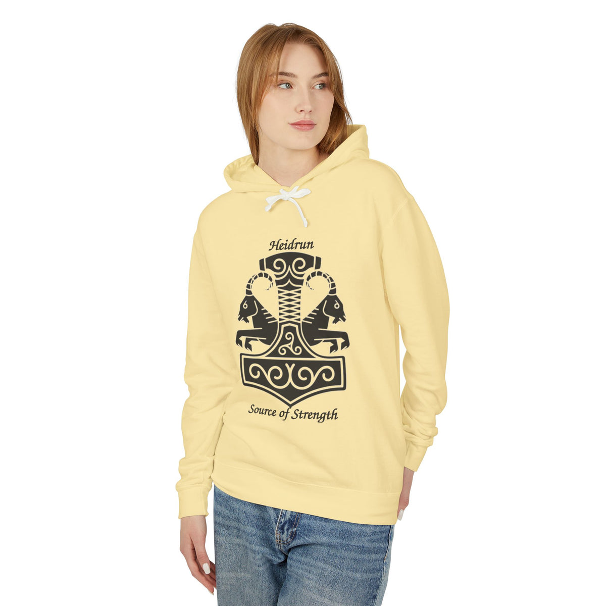 Heidrun 'Source of Strength' Viking Mjolnir Hoodie