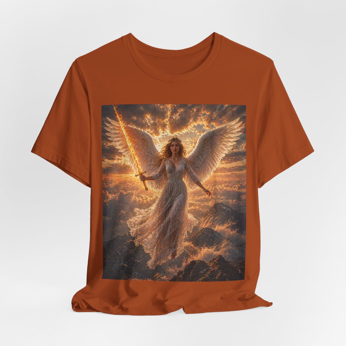 Angel Warrior Tee — Radiant Guardian Wings Graphic T-Shirt