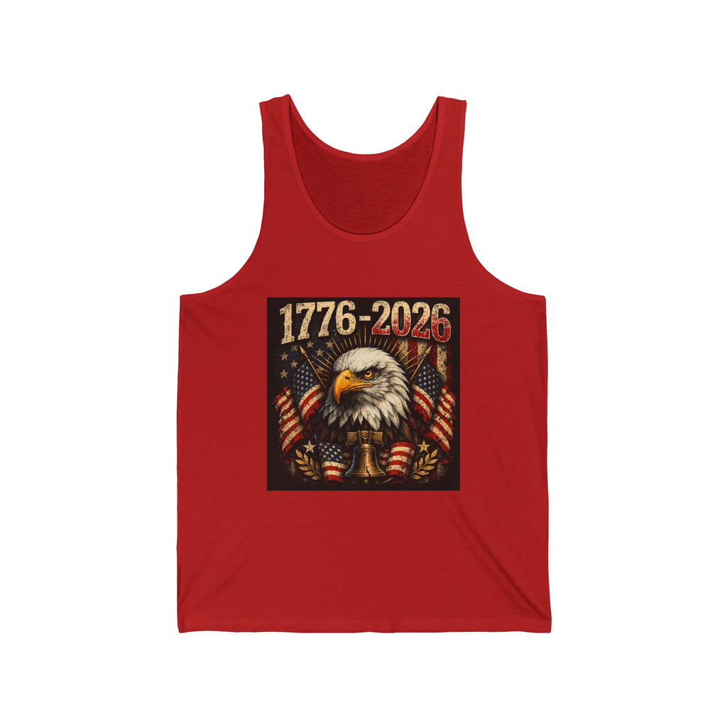 Patriotic Eagle Tank Top - 1776-2026 American Flag Independence Day Shirt