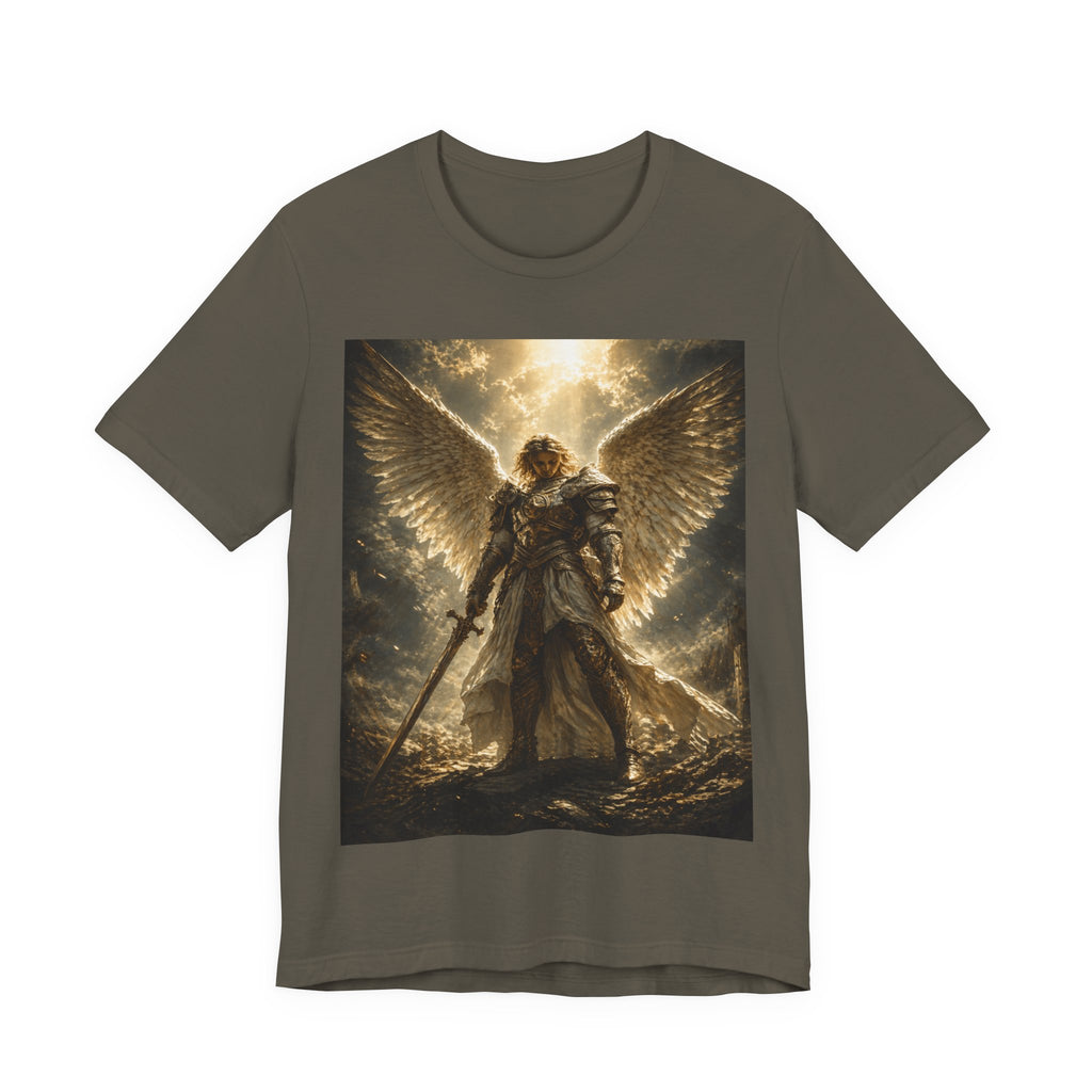 Angel Warrior Graphic Tee — Celestial Armor Archangel T-Shirt