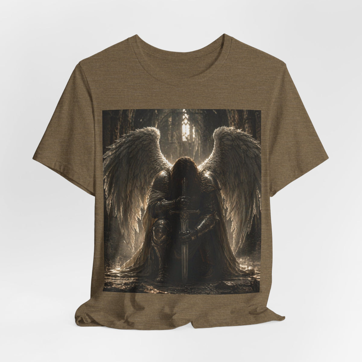 Dark Angel Graphic Tee — Gothic Winged Angel Art T-Shirt