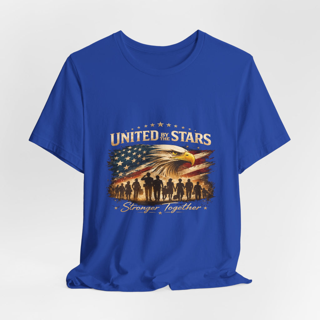 United We Stand T-Shirt – Patriotic Eagle & Soldiers “Stronger Together” Tee
