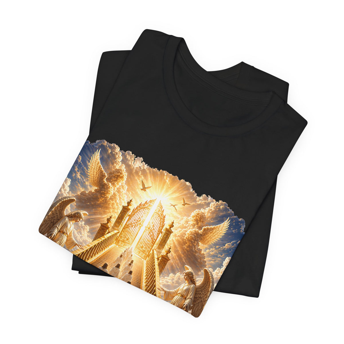 Christian Heaven Stairway T‑Shirt — "Only a Few May Enter" Religious Graphic Tee