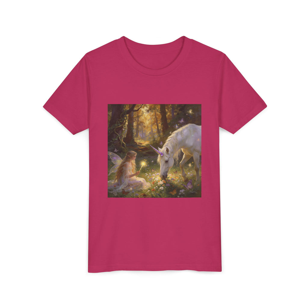 Youth Tee — Enchanted Forest Unicorn & Fairy Graphic